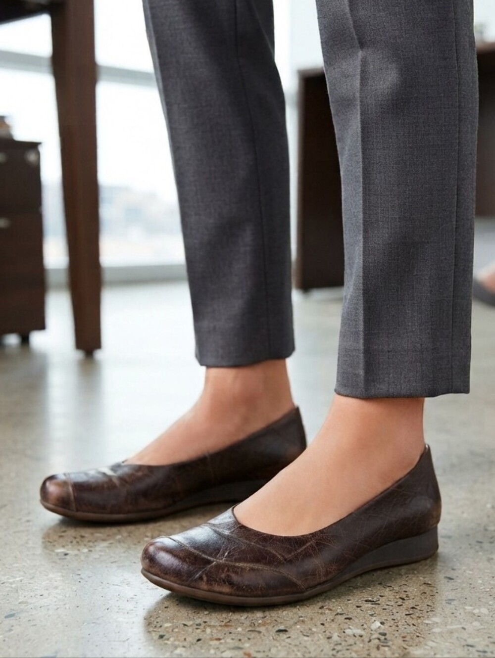Miz Mooz Leather Pumps Size 38 EU 7.5 Vintage Flats